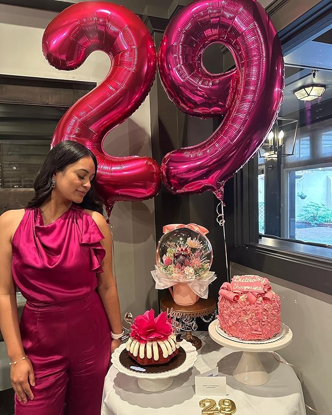 Hot Pink Number 9 Balloon 40 Inch, 9 Balloon Number, 9th Birthday Decorations, Hot Pink Party Supplies for Boys Girls