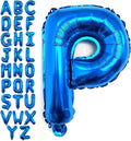 Lovoir 40 Inch Large Blue Letter P Balloons Big Size Jumbo Mylar Foil Helium Balloon for Birthday Party Celebration Decorations Alphabet Blue P