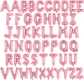 52 Pcs Pink Letter Balloons,16 Inch Foil Alphabet Letter Balloons,Letter A-Z Balloon Banner Custom Phrase Balloon for Birthday Party Wedding Anniversary Decoration (Pink 52pcs)