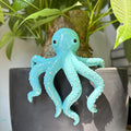 Octopus Figure Plant Pot Hanger, Flower Pot Hugger, Resin Tortoise Statue, Funny Pot Huggers for Planters, Cute Climbing Animal Flower Pot Hugger, Garden Fence Balcony Patio Yard (Octopus)