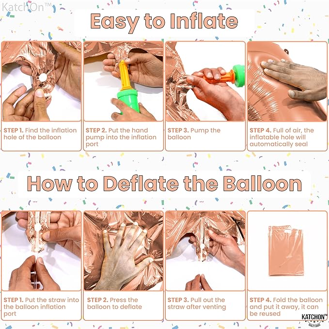 KatchOn, Giant, Rose Gold Number 5 Balloon - 40 Inch | Five Balloon | Rose Gold 5 balloon, Rose Gold 5th Birthday Decorations for Girls | Rose Gold 5 Birthday balloons for Girl