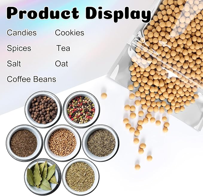 120 Pcs Plastic Gift Bag Bulk 5.5 x 8.7 Inch Resealable Party Goodie Bag with Clear Window Color Favor Pouch with Handle for Home Birthday Wedding Party Candy Gift Wrap Supply(Metallic)