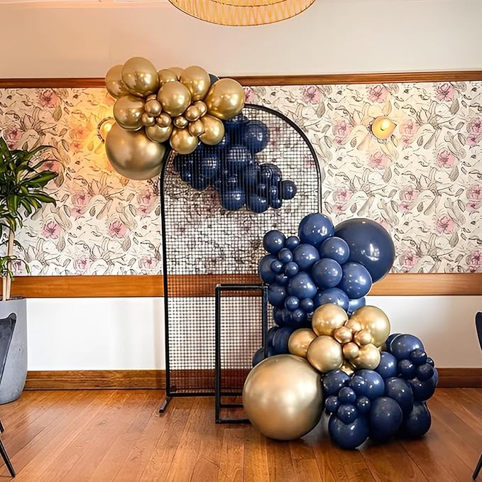 110pcs Navy Blue Balloons 12inch Dark Blue Latex Party Balloons for Graduation, Wedding, Birthday, Baby Shower, Gender Reveal, Anniversary Party Decorations