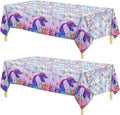 Kochorie 2 Pieces Mermaid Party Tablecloth Plastic Mermaid Party Supplies Disposable Rectangle Tablecloths for Under The Sea Ocean Themed Birthday Parties Decorations Supplies