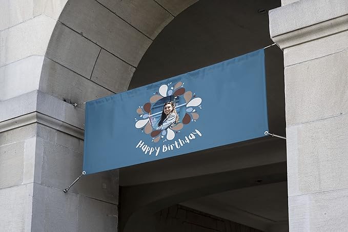 Customized Birthday Banner, Style-04, 24 x 72 inches, Vinyl, Water Resistant, for Party Decoration