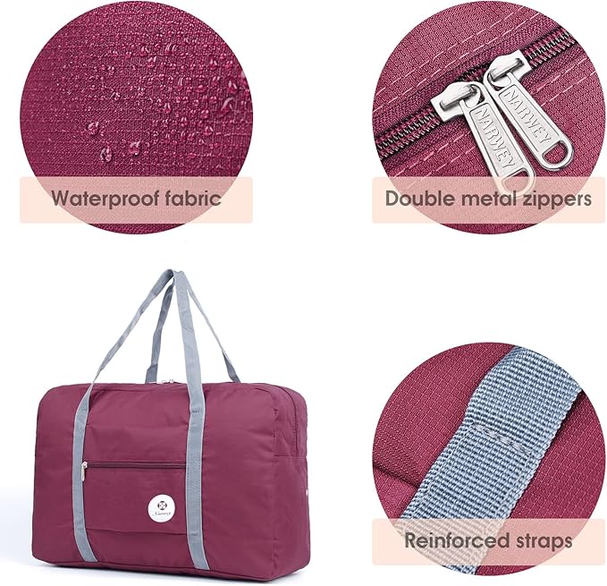 For Spirit Airlines Personal Item Bag Foldable Travel Duffel Bag Tote Carry on Luggage Duffle Overnight for Women and Men