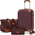 Cosbarn Carry On Luggage Sets 3 Piece, 20 Inch Luggage 22x14x9 Airline Approved with Wheels and TSA Lock, ABS Lightweight Hardshell Travel Suitcase Set with Duffel Bag Travel Bag for Men Women