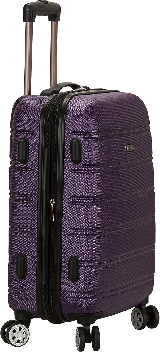Rockland Melbourne Hardside 2 Piece Expandable Spinner Wheel Luggage Set, (20"/28"), Purple