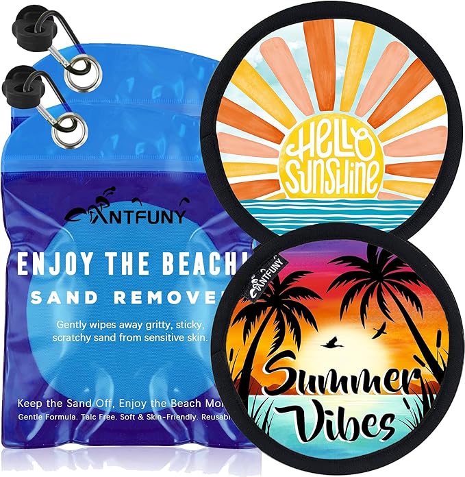 Antfuny 2 Pack Sand Rremover for Beach Eraser Women Dog Vacation Essential Travel Must Have Ship 2025 Cruise Accessories Camping Gear Lake Day Stuff Surf Supplies Gadget Thing Towel Key West