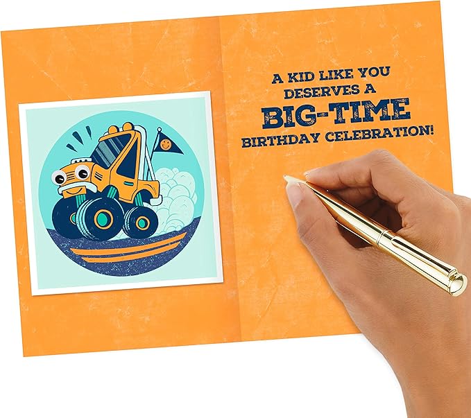 Hallmark Birthday Card for Kids (Monster Truck Sticker)