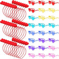 Yunsailing 48 Pcs Valentines Day Heart Headband Boppers and Heart Shape Sunglasses Valentines Accessories Costume Photo Prop(Red, Cute Color)