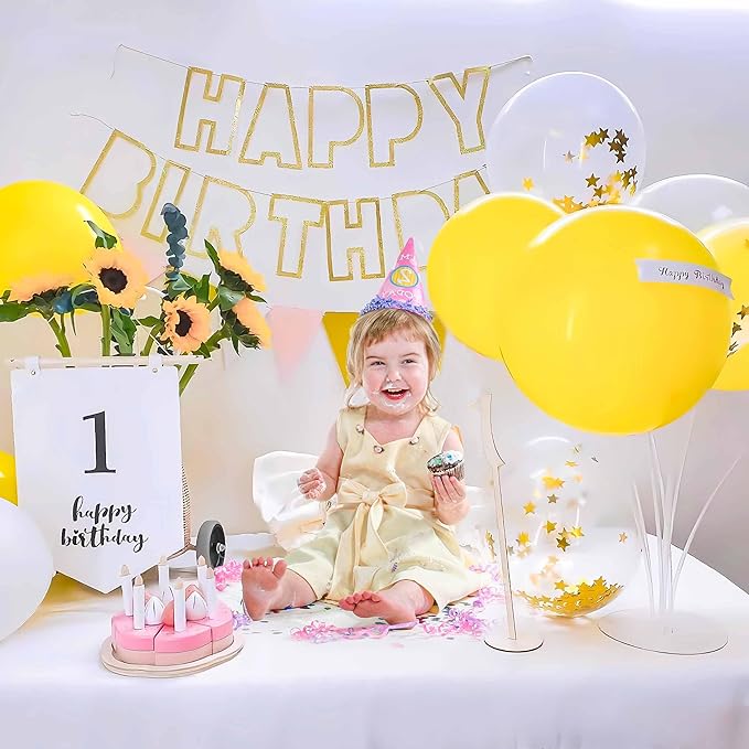 JOYYPOP 12 Sets 28 Inch Balloon Stand Kit, Balloon Holder Stickers Table Decoration Party Birthday Wedding Balloon Supplies Accessories