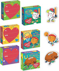 Peaceable Kingdom Valentines Box for Kids, Valentines Day Box Kit for Valentines Cards for Kids Classroom - Sports Eraser Valentines