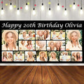 Custom Happy Birthday Banner Personalized Banners and Signs with Photo Name for Women Men Kids Party Decorations Supplies Indoor Outdoor Birthday Gifts Style 09