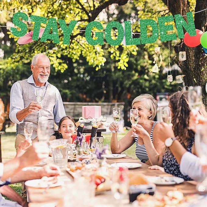 BEISHIDA 116 PCS A-Z DIY Letter Banner Kit Make Your Own Banner Glitter Green Including 111 Letters and Numbers 3 Rope and 2 Threading Device,Customized for Birthday Graduation Wedding Party Decor