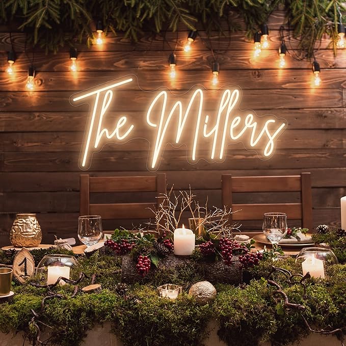 Custom Neon Signs, Personalized Large Led Neon Lights Sign,Neon Sign Customizable for Wall Decor Wedding Birthday Party Bedroom Bar Shop Name Logo Lights (Optional 18" to 60")
