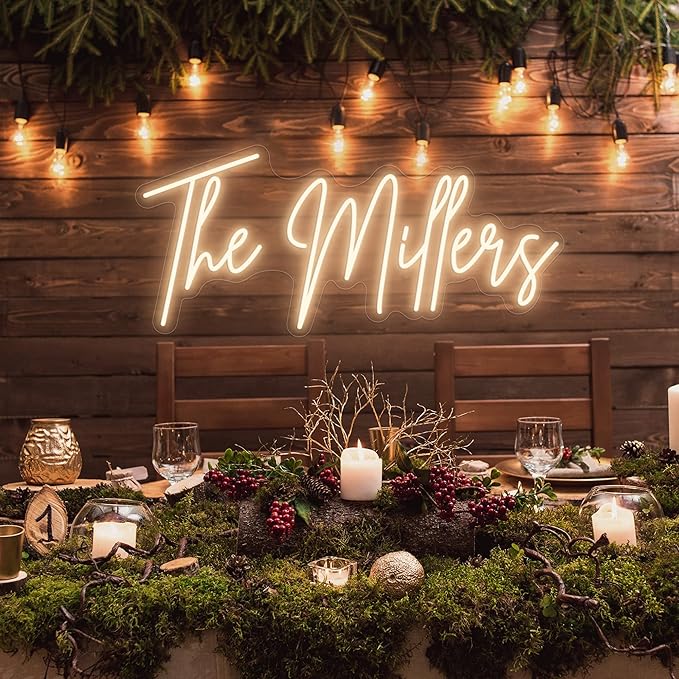 Custom Neon Signs, Personalized Led Neon Lights Sign,Neon Sign Customizable for Wall Decor Wedding Birthday Party Bedroom Bar Shop Name Logo Lights (Optional 10" to 60")