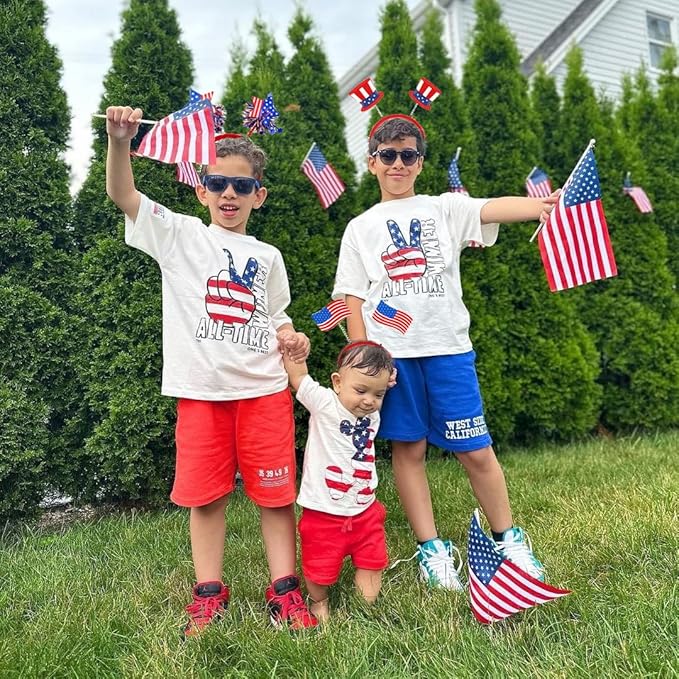 4th of July Headband 12pcs 250th Anniversary Patriotic Headbands Uncle Sam Hat USA Flag Headbands for Independence Day Party Favors Fourth of July Party Accessories