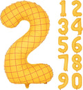 40 In Matte Yellow Number Balloons Helium Foil Mylar Balloon Birthday Party banquet Decoration Digital 2