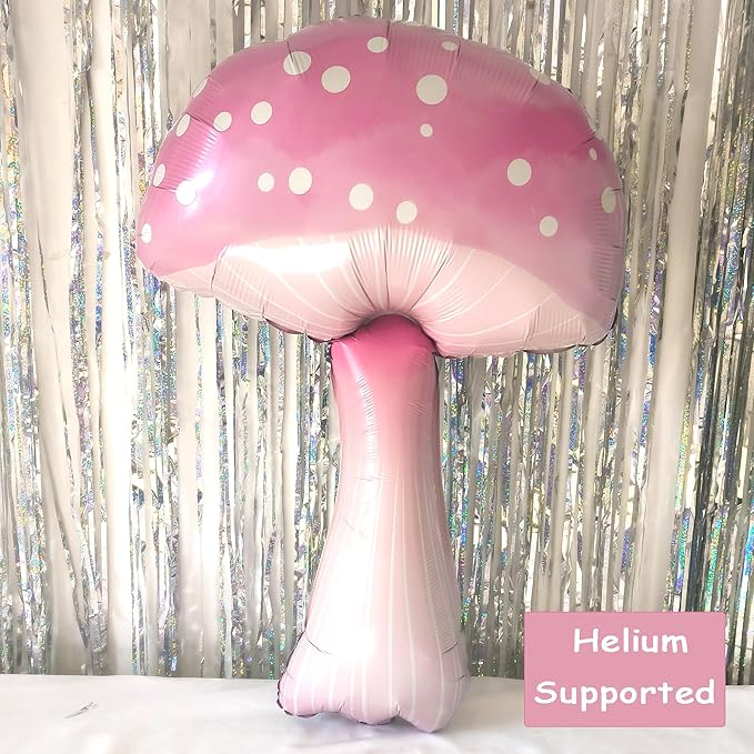 Teapot Mushroom Rose Balloons Checkered Poker Balloon Lets Par-Tea Garden Fairy High Tea Theme Foil Decor Onederland 1st First Birthday Girl Tea for Two Party Decorations Supplies for Little Girls
