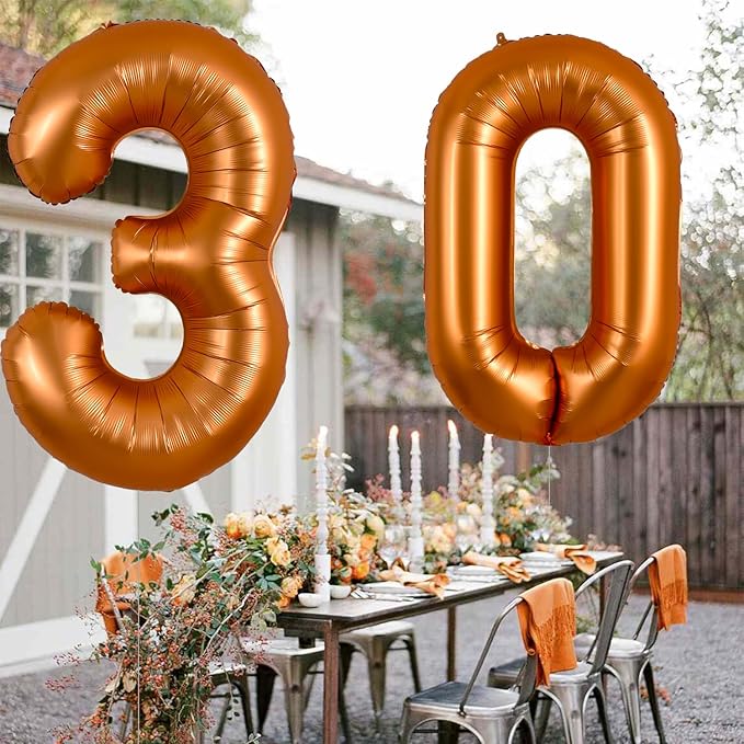 TONIFUL 40 Inch Orange Large Numbers Balloon 0-9 Birthday Party Decorations,Big Number 3 Foil Balloon Digital 3 for Birthday Party,Wedding, Bridal Shower,Engagement,Graduations,Anniversary,Baby Shower
