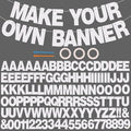 BEISHIDA 116 PCS A-Z DIY Letter Banner Kit Make Your Own Banner Glitter White Including 111 Letters and Numbers 3 Rope and 2 Threading Device,Customized for Birthday Graduation Wedding Party Decor