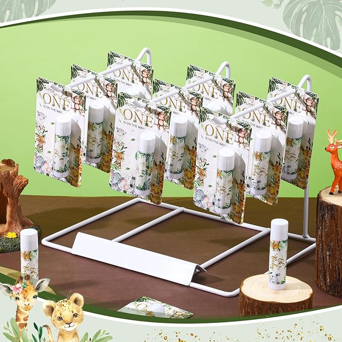 30 Pack Safari Baby Shower Games Prizes Party Gifts Bulk Lip Balms Favors for Winners Adults Guests Gender Reveal Favors Decorations Green Baby Shower Souvenirs Gift Bags Stuffers