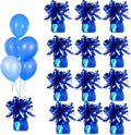 Aluminum Foil Balloon Weights for Parties (12 pcs) - 0.31lb (140g) Each - Premium Balloon Anchors for Birthday, Wedding, Dinner, Indoor & Outdoor Decorations（Dark Blue 12pcs）
