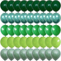 Togvu Green Balloons, 60 Packs 12 Inch Different Shades Dark Emerald Lime Metallic Chrome Olives Sage Latex Balloons for Birthday, Baby Shower, Jungle Safari Party Decoration QQ-5023