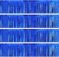4 Packs Foil Fringe Garland Tinsel Streamers Shiny Wall Hanging Birthday Banner Backdrop for Graduation Wedding Anniversary Celebration Happy Birthday Party Decorations Blue