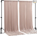 Nude Blush Backdrop Curtains-Wrinkle-Free Polyester Photography Drapes Party Curtain Background for Baby Shower Wedding Decorations- 8 X10FT