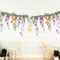 Cheerland Flower Garland Banner Wildflower Party Decorations for Enchanted Garden Floral Woodland Theme Picnic Girls Birthday Tea Party Garden Wedding Onederland Theme Laminated Watercolor Baby Shower