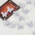 3D Paper Butterfly Garland Recycled Book Newspaper Hanging Garland Bunting Banner Party Decorations Wedding Baby Shower Home Decor 4 Pack Christmas Garlands (White)