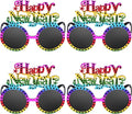 Happy New Year Metallic Glasses Shiny 2026 Party Eyeglasses for Adults & Kids Fun NYE Accessories & Photo Booth Props