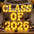 Honoson 11 Pcs 2026 Graduation Party Decorations, Class of 2026 Lights up Sign Neon Table Sign Decor for Graduations Party Supplies, School, Class, Home Decorations