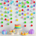 KatchOn, Multicolor Star Garland – Pack of 6 | Rainbow Garland for Classroom Decorations | Happy Birthday Decorations for Girls & Boys | Hanging Decor | Unicorn Party, Back to School Decorations