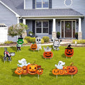 8PCS Large Halloween Decorations Outdoor Yard Signs - Halloween Pumpkin Ghost Monster Decor - Yard Stakes Prop for Lawn Decorations Outdoor Garden Home Party Decor