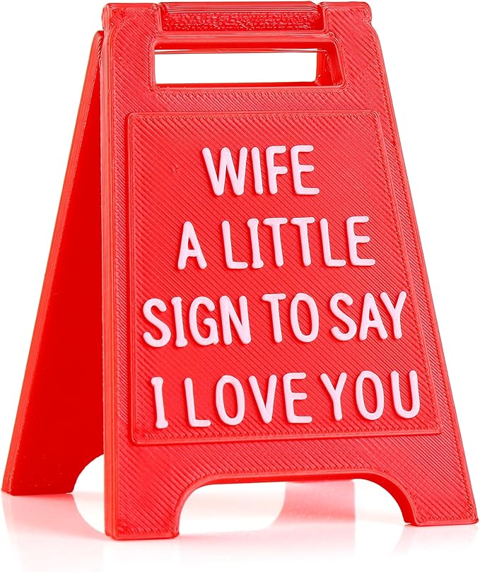 Gift for Aniversary, “Wife, A Little Sign to Say I Love You” – Cute Valentine’s Day Gift, Anniversary Present, Birthday Gift for Wife, Romantic Desk Decor, Novelty Love Sign