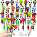 CZWZ 30Pcs Mini Multicolor Pens in One 4-in-1 Cute Pens Bulk for Kids, Ballpoint Pen for Birthdays and Children's Parties, Fun Gifts Assorted Ink Kawaii Pen(Sports)