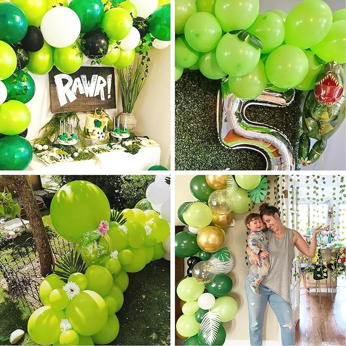 PartyWoo Lime Green Balloons 50 pcs 12 Inch Neon Latex Helium Balloons for Graduation Halloween Safari Dinosaur Summer Weddings Baby Showers Birthday Party Decorations Green-Y6