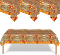 Thanksgiving Disposable Tablecloth, 54 x 108 Inch Rectangle Waterproof Plastic Fall Theme Tablecloth for Harvest Party Table Decoration (Pumpkin 3 Pack)