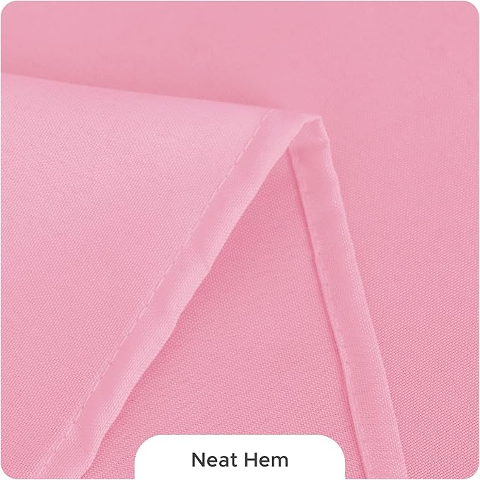 Fitable 8 Pack Round Tablecloths: Stain Resistant Wrinkle Free Circle Table Clothes, Washable Reusable Polyester Table Covers for Wedding Party Birthday Banquet Reception(Pink, 84 Inch)