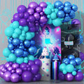 Black Purple Blue Balloons Garland Arch Kit, Metallic Blue Purple Teal Black Balloons Arch Kit, Metallic Balloon for Kids Boys Man Video Game Birthday Party Baby Shower Graduation Decorations