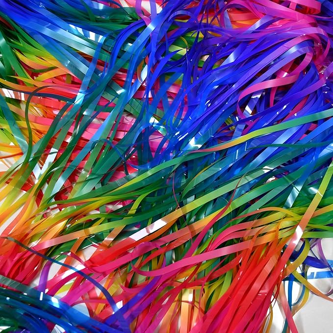 BRAVESHINE Tinsel Foil Curtains - 2 Pack Colorful Party Streamers Fringe Backdrop for Valentines/Easter/Doorway/80s/90s/Dance/Bachelorette/Engagement/Rainbows-theme/Candy/Birthdays Decorations