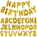 TONIFUL 65 Pcs 16 Inch Gold Happy Birthday Balloons and 2 Sets A-Z Foil Letters Balloons DIY Personalized Phrase Banner for Thanksgiving Christmas Birthday Celebration Halloween Party Decorations