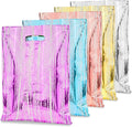 50 Pcs Birthday Party Favor Bags, Stripe Goodie Candy Bags with Handles for Kids Baby Girls & Boys, Party Treat Plastic Loot Gift Bag Bulk for Baby Showers Weeding