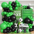 Green and Black Balloon Garland Arch Kit, Matte Black Light Lime Green Latex Balloons Video Game Balloon Arch & Garland for Boys Men Gamer Jungle Football Theme Birthday Baby Shower Party Decorations