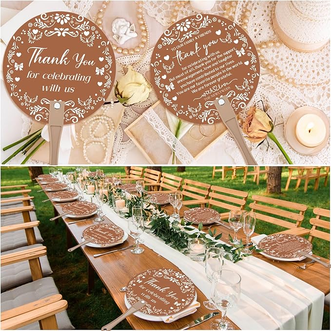 100 Pcs Cielito Lindo Party Favors Wedding Fans Bulk Mexican De Barro Papel Picado Themed Wedding Favor Fans with Handle Thank You Gifts for Guests Gender Reveal Fiesta Birthday (Mexican)