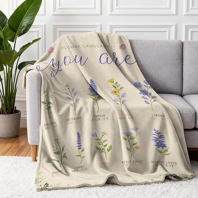 TEHALK Christian Gifts for Women Faith, Inspirational/Religious/Spiritual Gifts for Adults 40"x 60"
