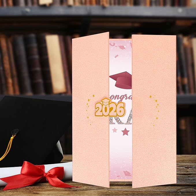 Vlipoeasn 2026 Graduation Guest Book Alternative, Rose Gold Class of 2026 Graduation Party Decorations, Graduation Signature Book for 2026 College High School, Unique Graduation Gifts for Friends